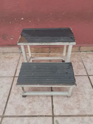 Escada 2 degraus para subir na maca