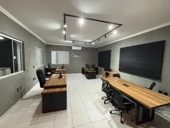 Mesa de Reunião para Escritório Tampo 40mm I Pé Painel - Geeb - Entrega Rápida 