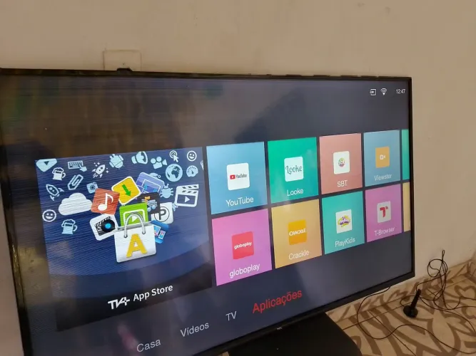 smart TV tcl 55 polegadas 4K LED completa