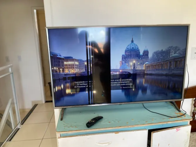 Tv lg 50 com faixa preta na tela