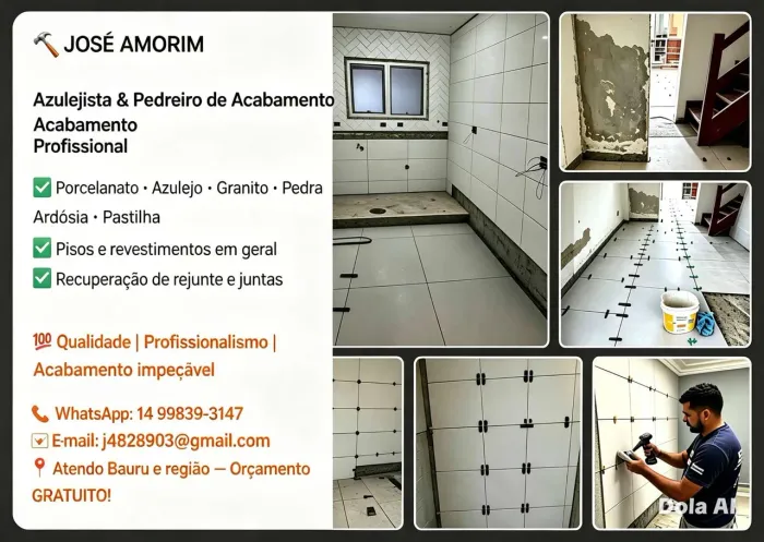 Serviço de azulejista