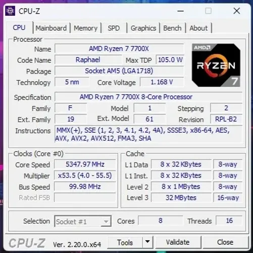 Ryzen 7 7700x