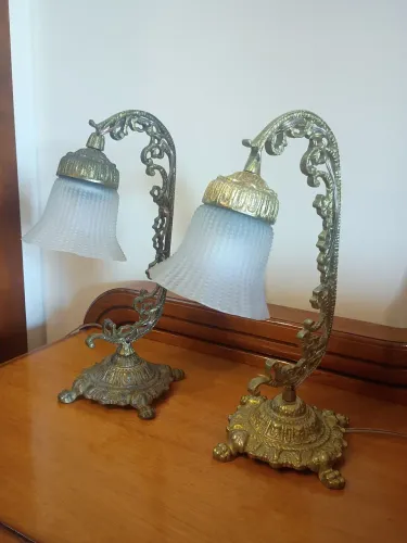 Luminárias de mesa em bronze maciço 