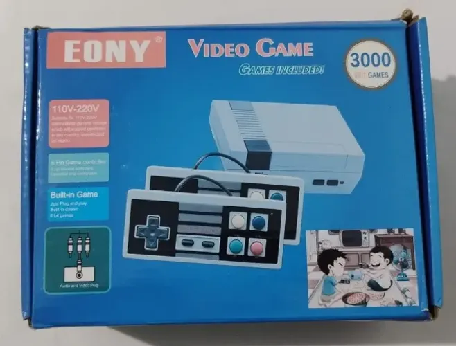 Video Game Retro Eony Mini com 3000 Jogos 8 bits 2 Controles EONY