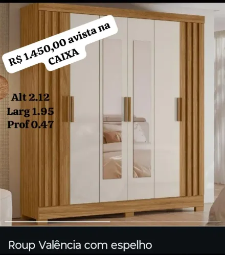 Roupeiro valência 6pts Novo na CAIXA / sem Montagem