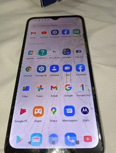 Moto G30 grafite com capa e carregador