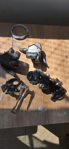 Kit de transmissão 3x8 - microshift da Rockrider ST 120