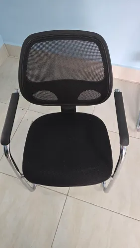 Cadeira fixa base inox 2 unidades 