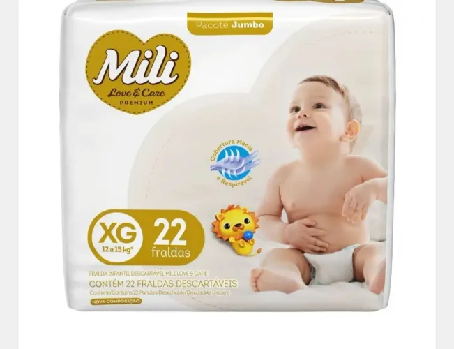 4 pacotes de fralda Mili love care