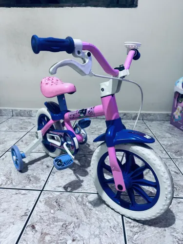 Bicicleta Infantil Aro 12 Nathor Cat Violeta Menina 1 a 4 Anos