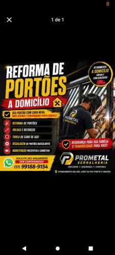 Reformamos portões a domicílio