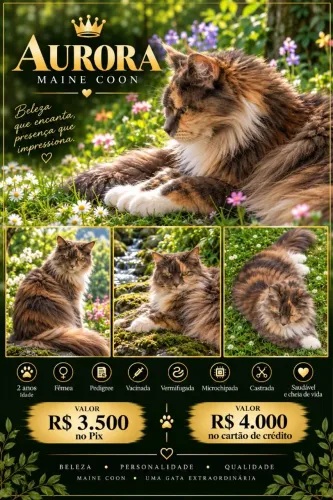 VENDA DE MAINE COON - ADULTO.