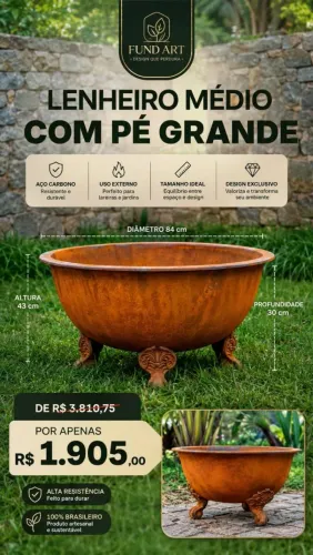 Lenheiro Médio com Pé grande 