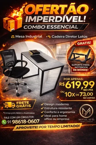 Combo essencial mesa e cadeira
