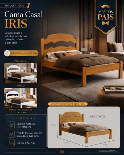 Cama casal iris MDF , à pronta entrega