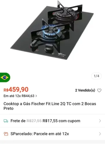 Fogão Fischer 2 bocas