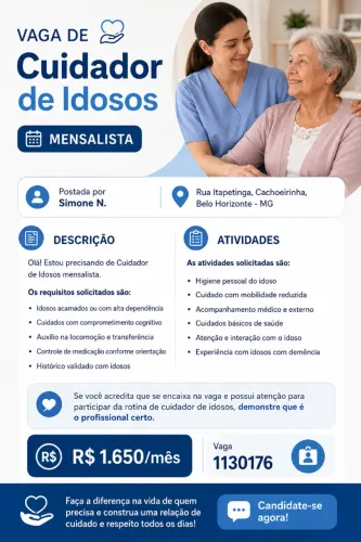 Vaga de Cuidador de Idosos