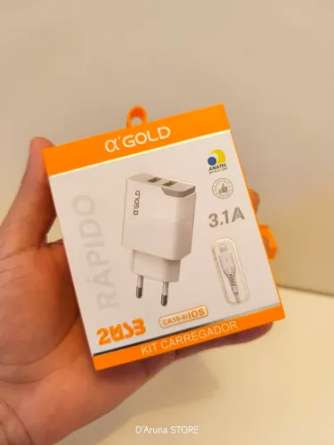 Kit carregador IOS iPhone Lightning 