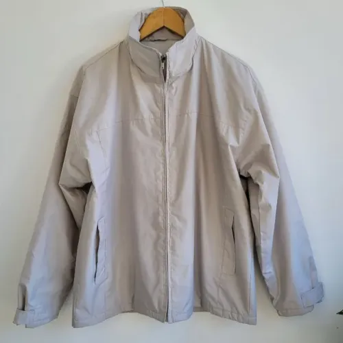 jaqueta corta vento bege forrada masculina | blue bay | veste: gg