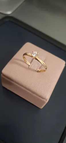 Solitário ouro 18k
