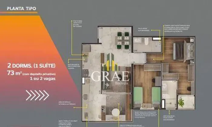 Apartamento com 2 dormitórios à venda, 73 m² por R$ 796.800,00 - Vila Caminho do Mar - São