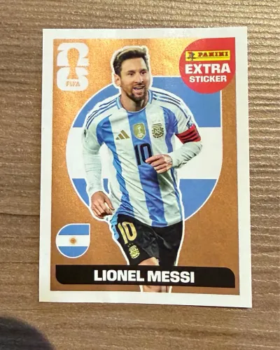 Figura panini extra Lionel Messi bronze sticker