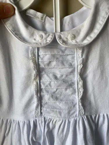 Vestidinho infantil branco 1 ano