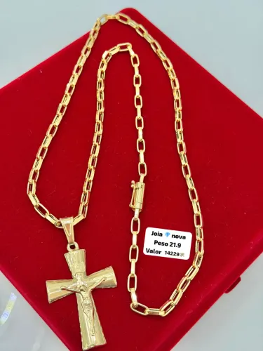 Corrente de ouro 18k 21.9g Nova Exclusividade | Certificado de garantia