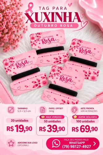Tags para Xuxinha Outubro Rosa - A Partir de R$ 19,90