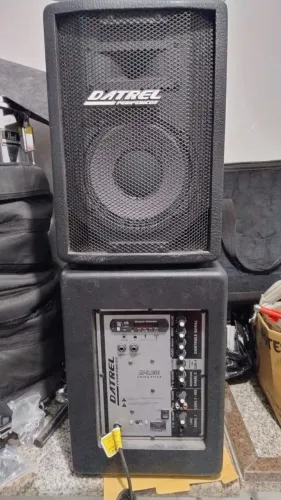 ? VENDO: Sistema de Som Completo Datrel 8" (Ativa + Passiva) ?