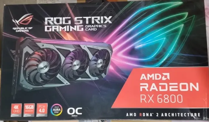 Placa de Vídeo ASUS ROG STRIX Radeon RX 6800, 16GB, GDDR6, FSR, Ray Tracing, ROG-STRIX-RX6