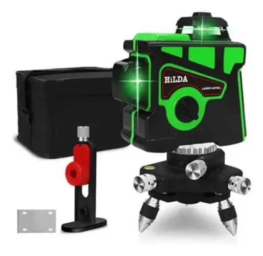 Nível à Laser 12 Linhas Verde 3D Auto Nivelamento 360 verde recarregável Profissional
