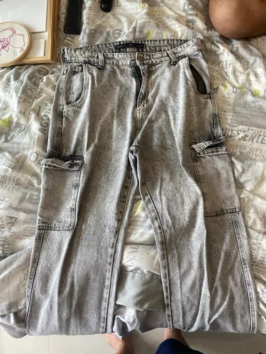 calça jeans renner cinza 
