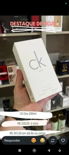 Perfume CK One 200 ml Toilette Calvin Klein m