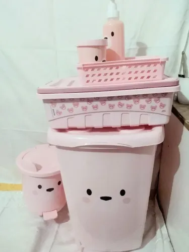 Kit plástico bebê menina panda plasutil 