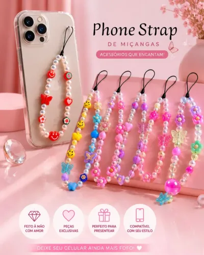 Kit 10 Phone Strap | Para Revenda | Atacado