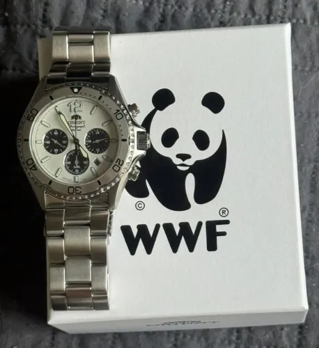 Orient Mako Cronógrafo WWF Japan collab Limitado 300 peças