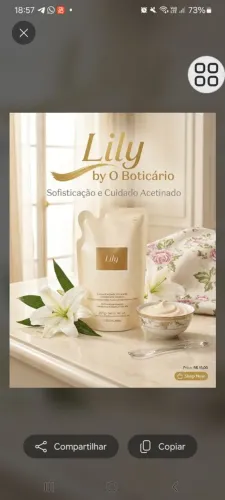 hidratante creme lily refil