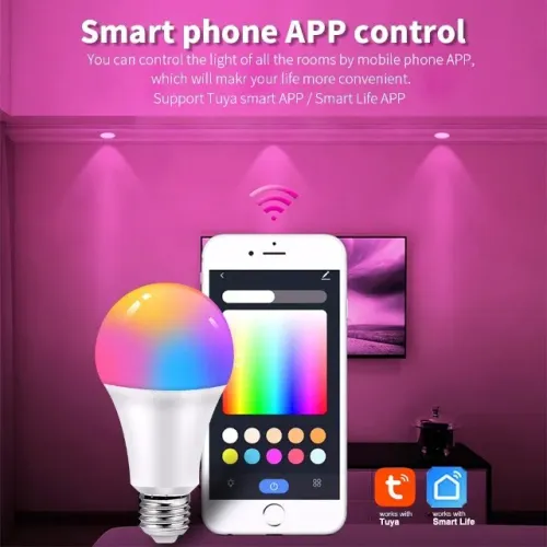 Lâmpada inteligente Wifi de 10W compatível com Alexa E27 Pronta Entrega