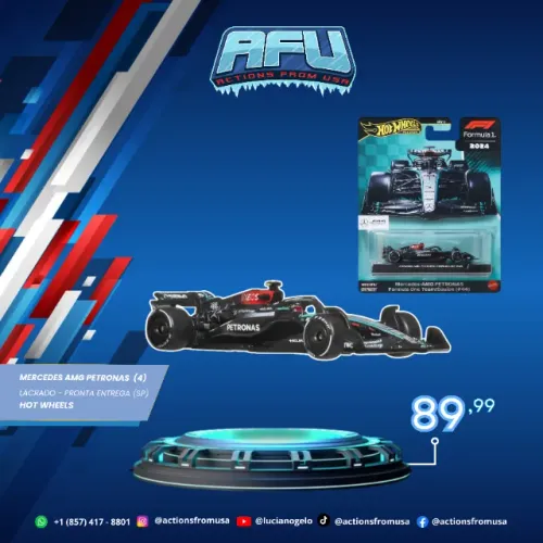 Hot Wheels Premium Fórmula 1 F1 - Mercedes-AMG Petronas #44