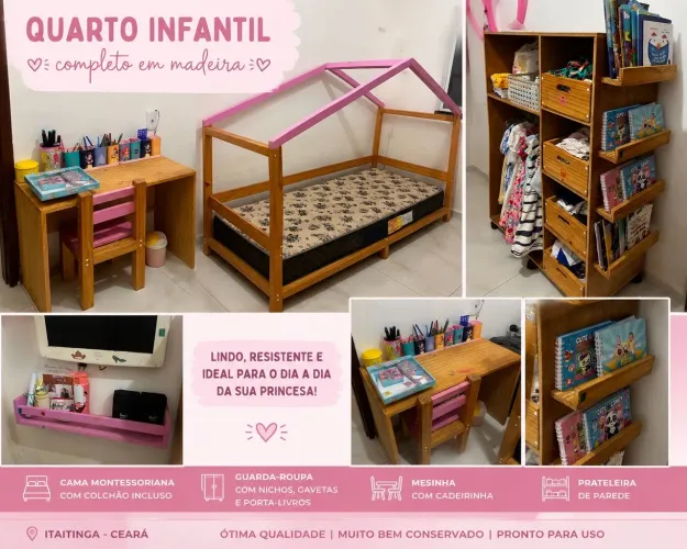 Quarto completo montessoriano feminino