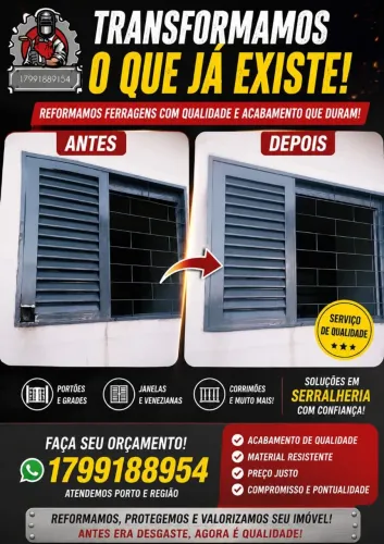 Reformamos portões e ferragens a domicílio 