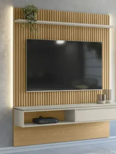 Painel ripado para tv até 65 polegadas