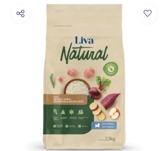Ração para cachorro liva natural 