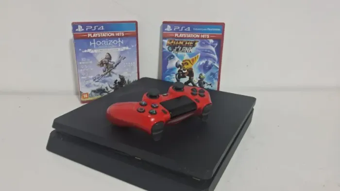 PS4 Slim 1Tb + 2 Jogos COMPLETO ( Versão 13.51 )
