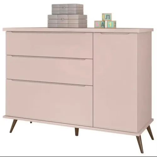 Kit quarto rose infantil