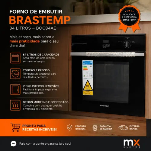 FORNO DE EMBUTIR BRASTEMP 84L SEMINOVO? EXCELENTE OPORTUNIDADE!