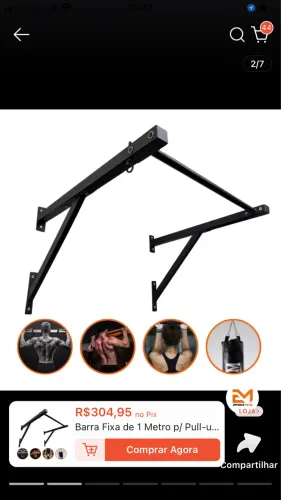 Barra fixa de 1metro para pull up/muscle up para crossfit+ argolas