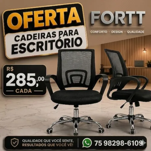 Cadeiras para escritório FORTT - Oferta imperdível