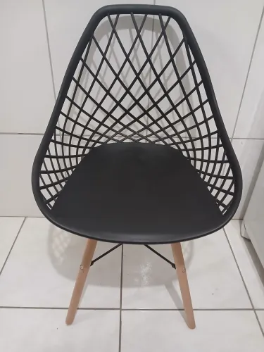 Kit 2 Cadeiras Eames Eifell Preta Novas Leve 2 Pague 1